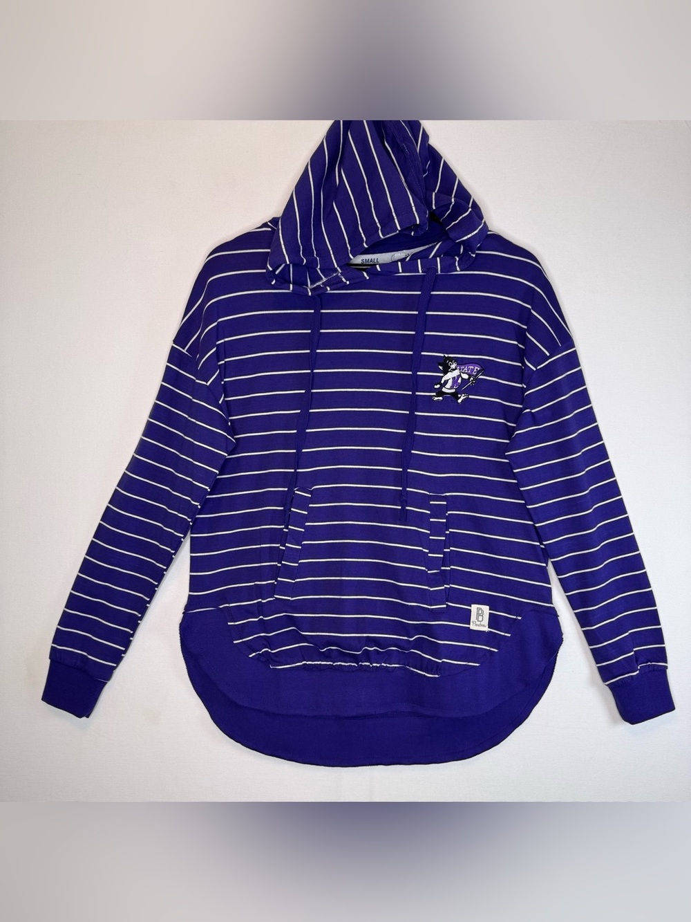 Kansas State Wildcats Pressbox Hoodie women’s size small purple stripe tunic top
